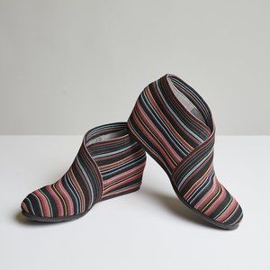 United Nude Fold Hidden Wedge Black Multi Bootie